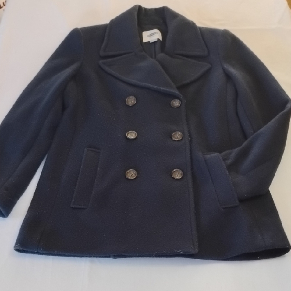 Old Navy Peacoat Size Medium Classic Dark Navy Blue Preppy